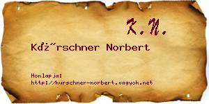 Kürschner Norbert névjegykártya